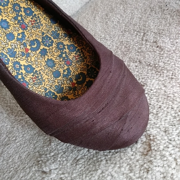 Rocket Dog Floral Linen Look Wedge Shoes7.5M Brown - Picture 11 of 16